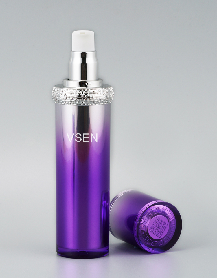 金色亚克力瓶  紫色亚克力套装瓶子  高档亚克力(图2)
